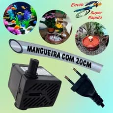 Mini bomba bombinha submersa com 20cm de mangueira motor de água aquário chafariz fonte cascata  bebedouro gatos bivolt