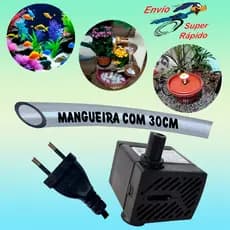 Motor bomba mini Mangueira 30 cm bombinha submersa  fontes bebedor bebedouros aquários cascata quedas d'água 110/220v 3W