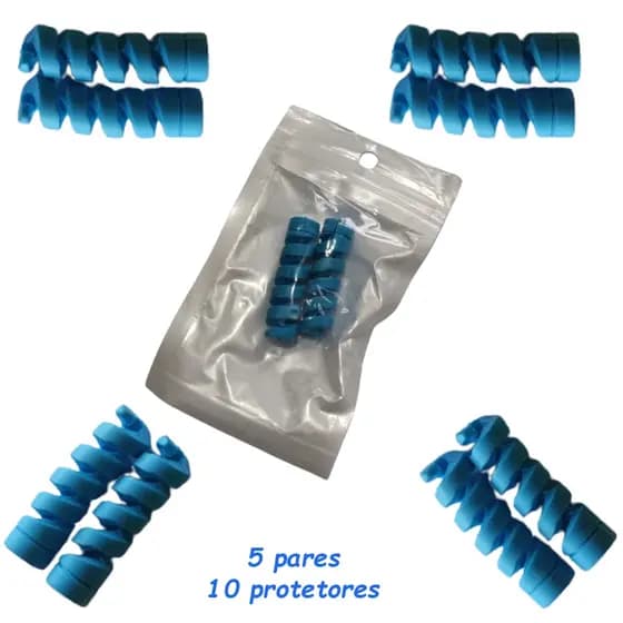 Protetor para cabos e fios espiral mola em silicone flexível Preço para 5 pares cabo USB  carregadores