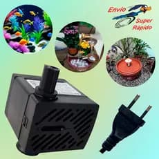 Mini bomba bombinha submersa p/ aquários chafariz cascata fonte bebedor bededouro cães e gatos Pets Bivolt 110 e 220v