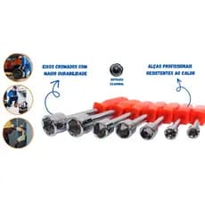 Kit 7 Peças Chave Canhão 5mm A 12mm Sextavada
