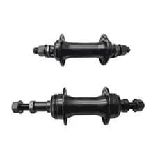 Par de Cubo aço preto com esfera dianteiro e traseiro 3/8 preto 36 furos com para freio v-brake