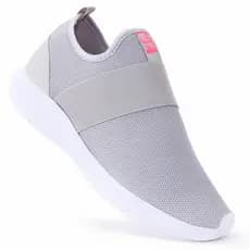 Tênis Kross Cinza Pink Slip-On Feminino Meia Esportivo Academia Casual Confortavel Caminhada Corrida