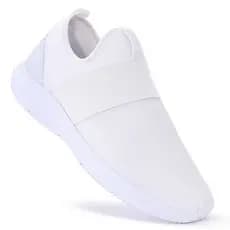 Tênis Kross Branco Meia Feminino Slip-on Academia Casual Modelo Sem Cadarço Super Confortável e Leve
