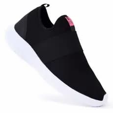 Tênis Kross Pink Branco Feminino Meia Slip On Leve Flexível Confortavel Academia Caminhada Casual