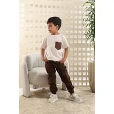 Calça Jogger Infantil juvenil Cargo Masculina com Bolsos Laterais Ajustável Confortável Moda Kids