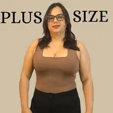 MODA FEMININA BODY SUPLEX QUADRADO REGATA PLUS SIZE