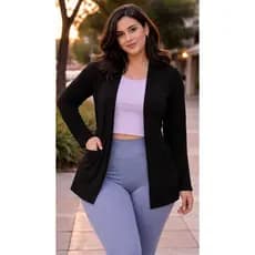 Cardigan Feminino Alongado com Bolsos – Conforto e Estilo para o Dia a Dia