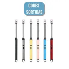 Acendedor de Fogão Elétrico Recarregável USB – Tecnologia de Ignição por Arco - (Cores Sortidas)