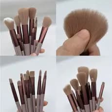 Conjunto 13 Peças Pincéis de Maquiagem com Estojo de Veludo Profissional (Cores Sortidas)