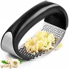 Espremedor Amassador de Alho em Aço Inox Espremedor de Alho Inox Profissional Manual Triturador Resistente