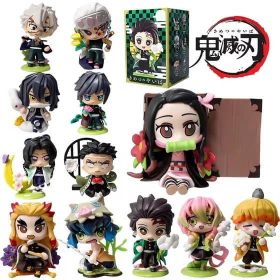Demon Slayer Action Figures Bonecos Decorativos PVC Anime Detalhados Kimetsu no Yaiba