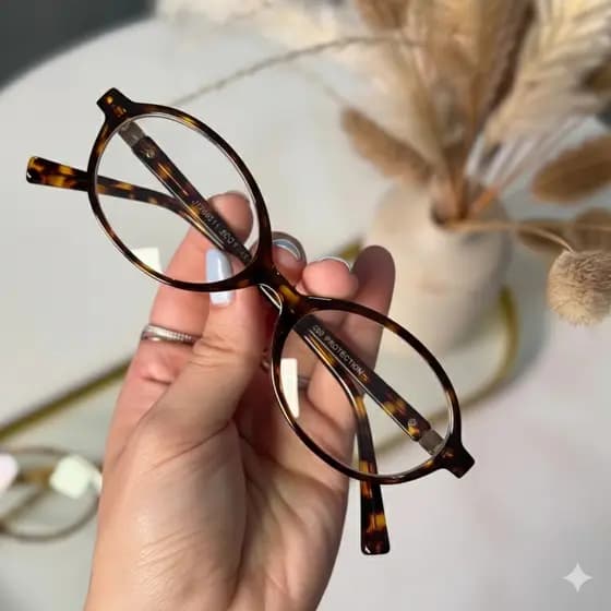 Óculos de Sol Feminino Vintage Oval Oncinha Tartaruga UV400