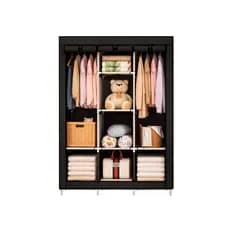 Guarda Roupa Dobravel  Organizador Casal Solteiro  Portatil Roupeiro Colorido Arara Cabide Moderno