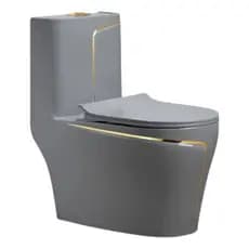 Vaso sanitário Miami monobloco acoplado cor Miami grey gold