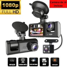 Câmera Veicular com Lente Dupla Monitoramento de Carro HD 1080P Dianteira e Traseira