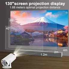 Mini Projetor HY 300PLUS  Portátil 4K Android Full HD 1080P para Cinema em Casa.