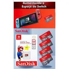 Cartão de Memória para Nintendo Switch, Steam Deck, Drones e GoPro Cartão MicroSD Cartão 256GB.