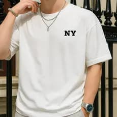 Camiseta Oversized Unissex Streetwear NY 100% Algodao CS