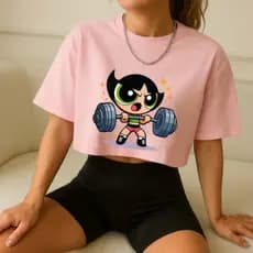 Cropped Feminino Oversized Blusa Estilosa Feminina Soltinha Estilo Urbano 100% Algodao Docinho