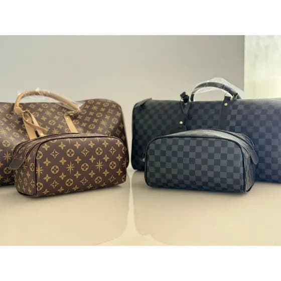 Kit Conjunto Mala de Viagem e Necessaire Premium Unissex Bordo Estilo e Funcionalidade