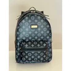 Bolsa Mochila Unissex Grande Xadrez Letra Passeio Faculdade Escola