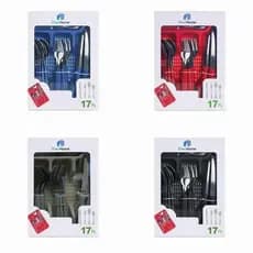 Faqueiro Inox Jogo De Talheres Porta Talher Com 17 Peças - CY-1