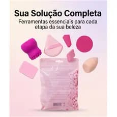 kit Conjunto de 6 esponjas de maquiagem – Polvo de silicone  7 e 1