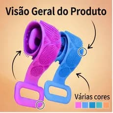 Esponja de Banho lava costa Silicone anti bacteriano Esfoliar O Corpo 60/70x11.5cm