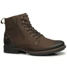 Bota Coturno Pegada Cano Médio Masculina Castanho