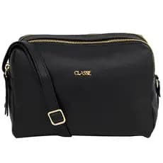 Bolsa Classe Couro Crossbody Jade Feminina Preta