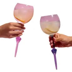 Taça Acrílica para gin beach grama 400ml com Pedra na Haste Elegante e Resistente