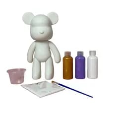 Urso para Pintar infantil Kit DIY de Pintura Criativa para Arteterapia Chá Revelação