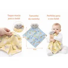 Kit de Naninha Elefante 3 Peças  Luxo Promoção