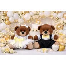 Urso Pajem E Daminha Ckd Confecções - Pelúcia Marrom 26 Cm