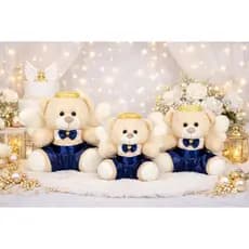 Urso Anjinho Ckd Confecções - Kit 3 Pelúcias 15cm/18cm/22cm