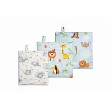 Kit 3 Naninhas Com Prendedor de Chupeta 100% Algodão