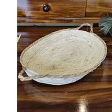Cesta multiuso de fibra natural com alças - PARAMOUNT CASA - ARTESANATO