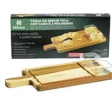 Tábua/ PETISQUEIRA COM CABO MADEIRA TECA COM 2 MOLHEIRAS EM ACRILICO - NITRON