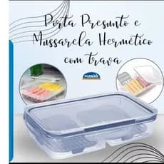 PORTA FRIOS HERMÉTICO COM DIVISÓRIA E TRAVAS, 1L TRAVA MAIS - PLASÚTIL