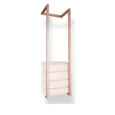 Porta Toalha de Banho Toalheiro para Parede Parafuso ou Dupla Face Rose Gold