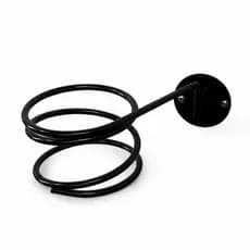 Suporte Para Secador De Cabelos Fixar Parede Aço Cor Preto