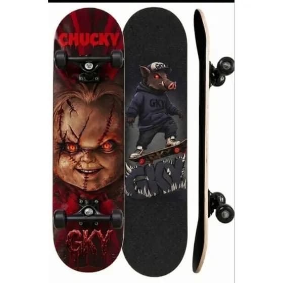Skate Profissional GKY – Série Terror – Marfim & Fiber Glass