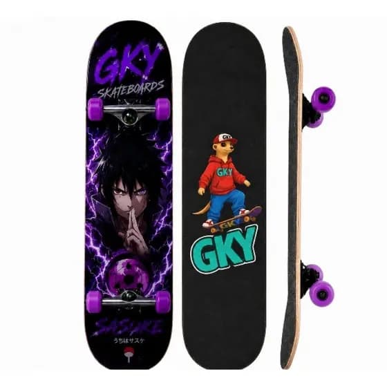 Skate Profissional GKY Anime Modelo Exclusivo | Fabricação Própria + Alta Performance ABEC 7