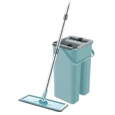 Flat Mop Esfregão Com Balde Rodo Mágico Lava Seca Tira Pó envio imediato
