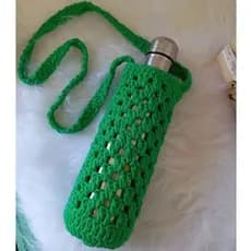 Bolsa para garrafa de academia/ bolsa de crochê para garrafa de academia 500 a 750 Ml