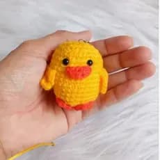 Patinho fofo chaveiro/ patinho amigurumi