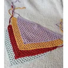 Bandana feminina de Crochê PRONTA ENTREGA