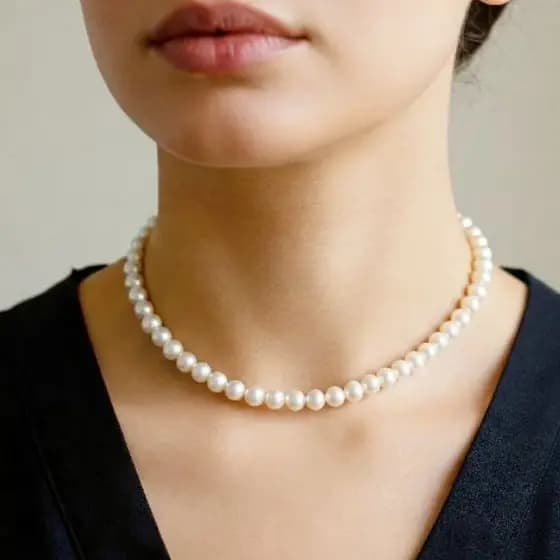 Colar + pulseira de pérola elegante feminino / masculino tendência 2025