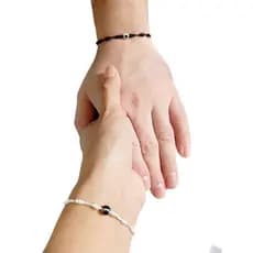 Pulseiras  7 nós Yin e Yang proteção e equilíbrio casal ou amigo(a)